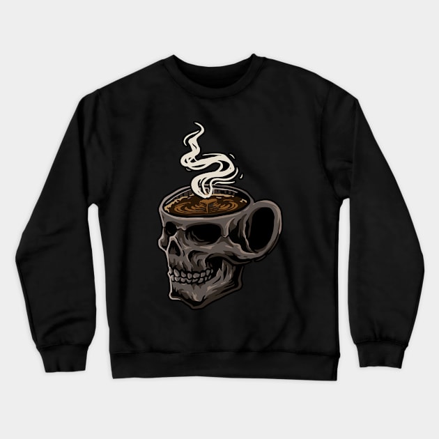 Coffee or Die shirt - Skull shirt - coffee shirt - funny shirt - boyfriend gift - yoga shirt - punk shirt - skeleton shirt - coffee or Death Crewneck Sweatshirt by NouniTee